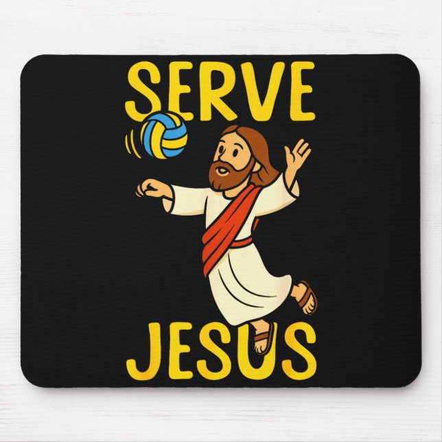 Mousepad Volleyball Player Team Jesus Serve Jesus  (Frente)