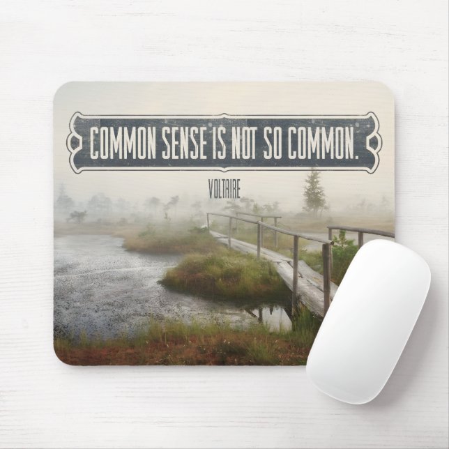 Mousepad Voltaire Inspirational Cote "bom senso" (Com mouse)