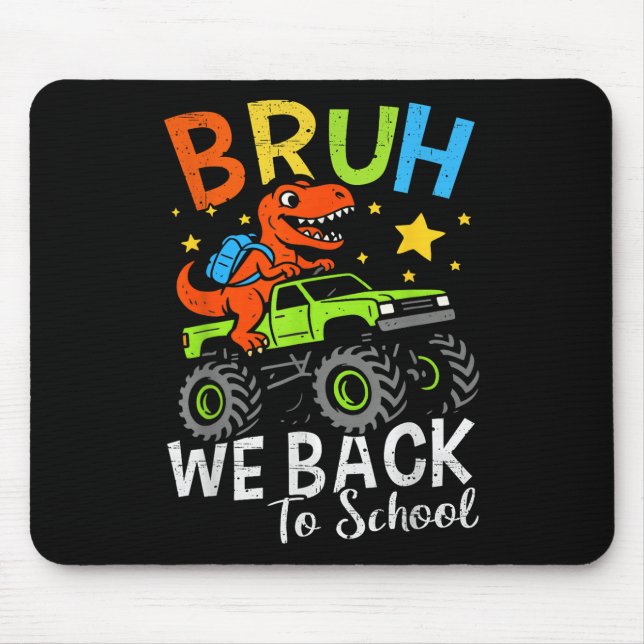 Mousepad Voltamos à Escola 2025 Caminhão Monstro Dinossauro (Frente)