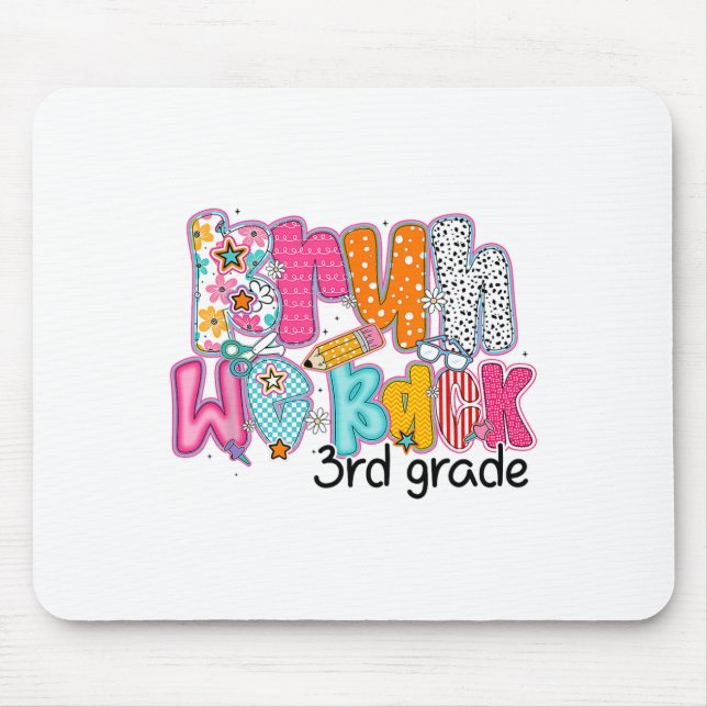 Mousepad Voltamos para a 3ª série, primeiro dia de aula de  (Frente)