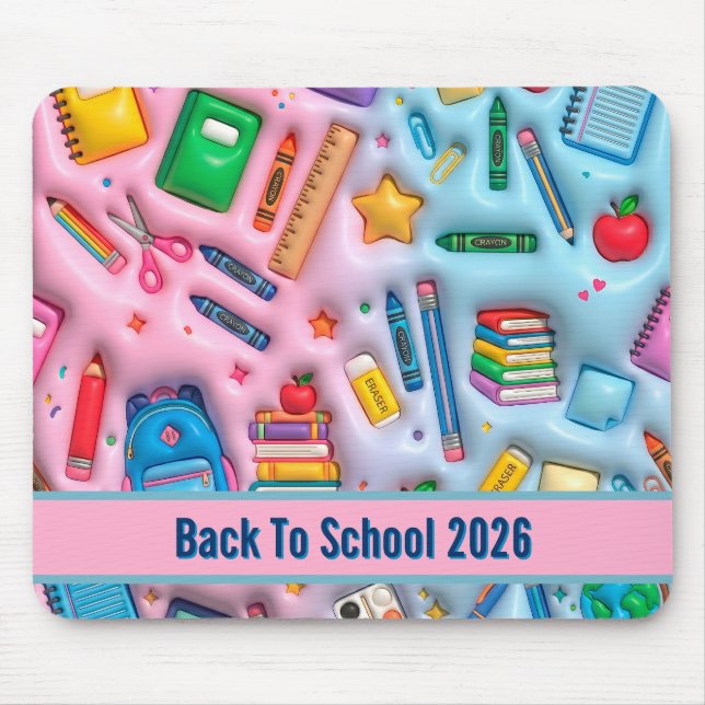 Mousepad Voltar à Escola Personalizado 2026 (Frente)