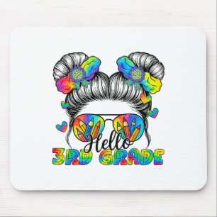 Mousepad Voltar à Escola Tie Dye Olá 3ª Série Coque Desarru