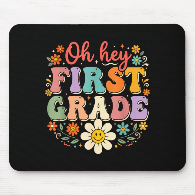 Mousepad Voltar às aulas camisa de professor da 3ª série te (Frente)
