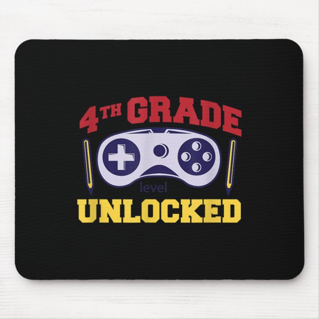 Mousepad Voltar às Escolas Jogo de Vídeo Desbloqueado Nível (Frente)