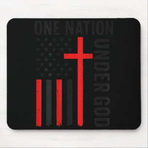 Mousepad Volte Uma Nação Sob Deus Bandeira Americana Cristã