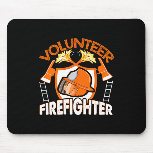 Mousepad Volunteer Firefighter Fireman Gift Proud Firefight (Frente)