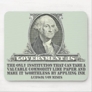 Mousepad Von Mises no papel moeda