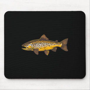 Mousepad Voo De Trutas Marrons Que Pesca No Exterior E Na N