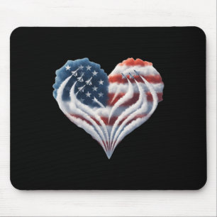 Mousepad Voo Retro Jet Avião Bandeira Americana Quarto
