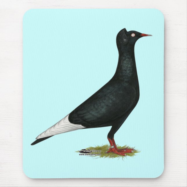 Mousepad Voo Voo Voo Negro Boné Pombo (Frente)