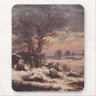 Mousepad Vordingborg in Winter by J.C. Dahl Fine Art