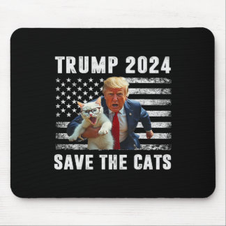 Mousepad Vote Trump 2025 Funny Save The Cats 
