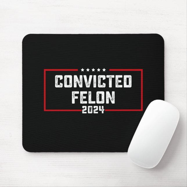 Mousepad Voto a favor do condenado Felon Pro Trump 2024 (Com mouse)