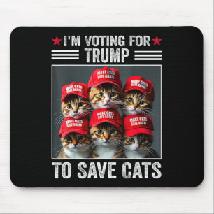 Mousepad Voto para Trump para salvar Cats Trump 2024 Eleito