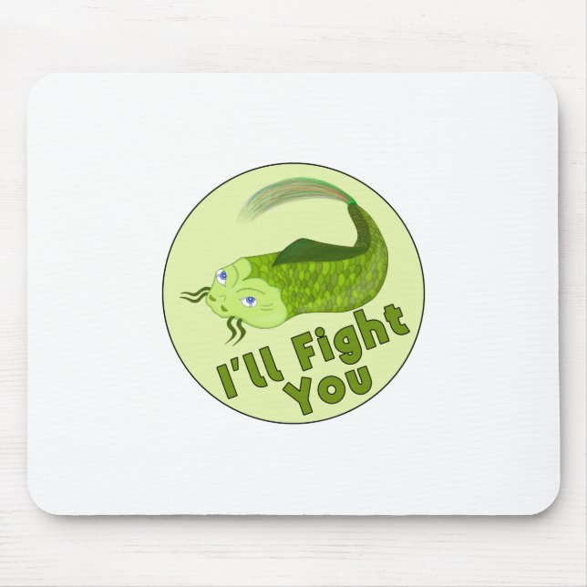 Mousepad Vou Lutá-Lo Pescar Engraçado (Frente)