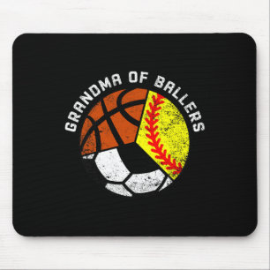 Mousepad Vovó De Ballers Diversão De Futebol De Softball Ba