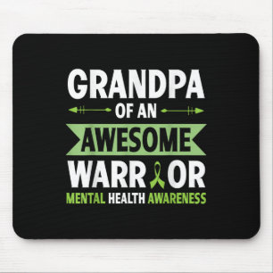 Mousepad Vovô De Um Fantástico Guerreiro Saúde Mental Aware