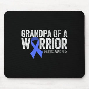 Mousepad Vovô de um guerreiro T1D - Fita Azul Diabética
