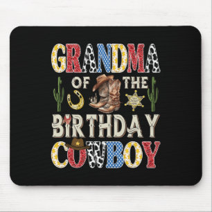 Mousepad Vovó Do Aniversário Cowboy Rodeo Ocidental