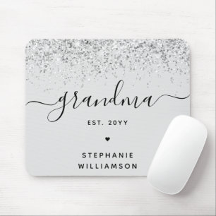 Mousepad Vovó Est Glitter Confetti Personalizado Avó Presen