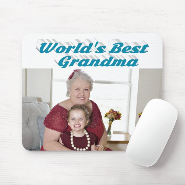 Mousepad Vovó Fotografia céu azul tipografia (Com mouse)