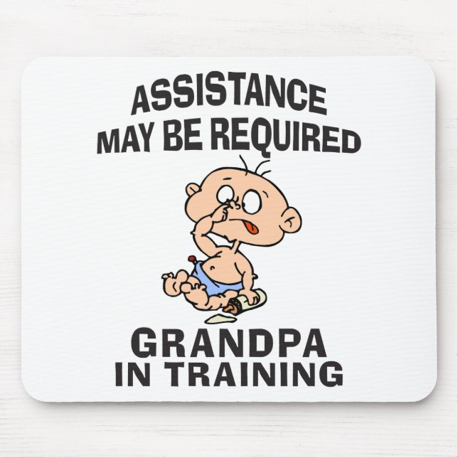 Mousepad Vovô novo no treinamento (Frente)