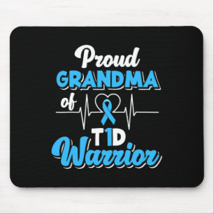 Mousepad Vovó Orgulhosa De Um Guerreiro T1d Diabetes Diabét