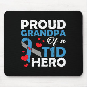 Mousepad Vovô Orgulhoso De Diabetes Tipo 1 Su