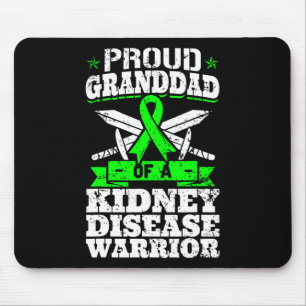Mousepad Vovô Orgulhoso De Um Guerreiro Da Doença Renal Awa