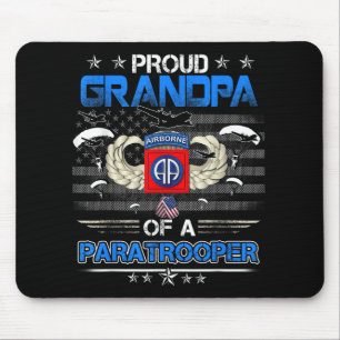 Mousepad Vovô Orgulhoso Do Exército 82º Paraquedista De Bor