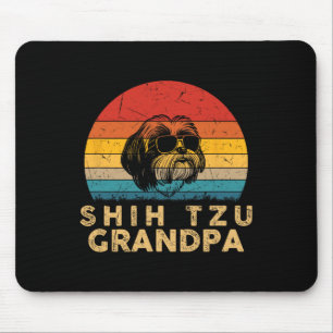 Mousepad Vovô Shih Tzu Retro Amante de Cães Pai da Pata Dia