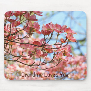 Mousepad Vovó Te Ama! Flores Cor-de-rosa