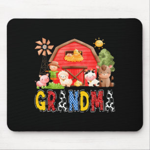 Mousepad Vovó Vermelha Fazenda Vaca Aniversário Menino Famí