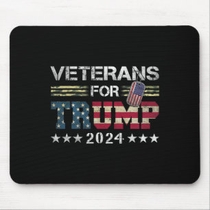 Mousepad Vovô Veteranos Para Trump 2024 American Flag Camo