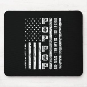 Mousepad Vovô Vovô O Homem O Mito A Lenda Bandeira Dos EUA