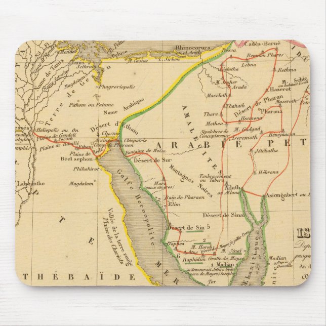 Mousepad Voyage des Israelitas depuis leur sortie d'Egypte (Frente)