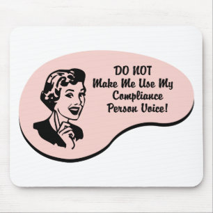 Mousepad Voz da pessoa da conformidade