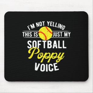 Mousepad Voz de Papoula de Softbol Papoula de um Jogador de