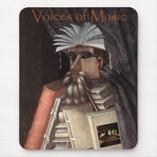 Mousepad Vozes da caneca do bibliotecário da música (Frente)