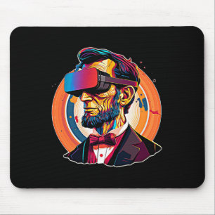 Mousepad Vr Headset Abraham Lincoln Video Game Virtual Real