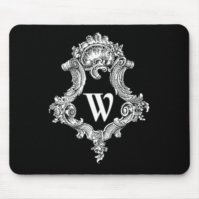 Mousepad W Monograma Inicial (Frente)