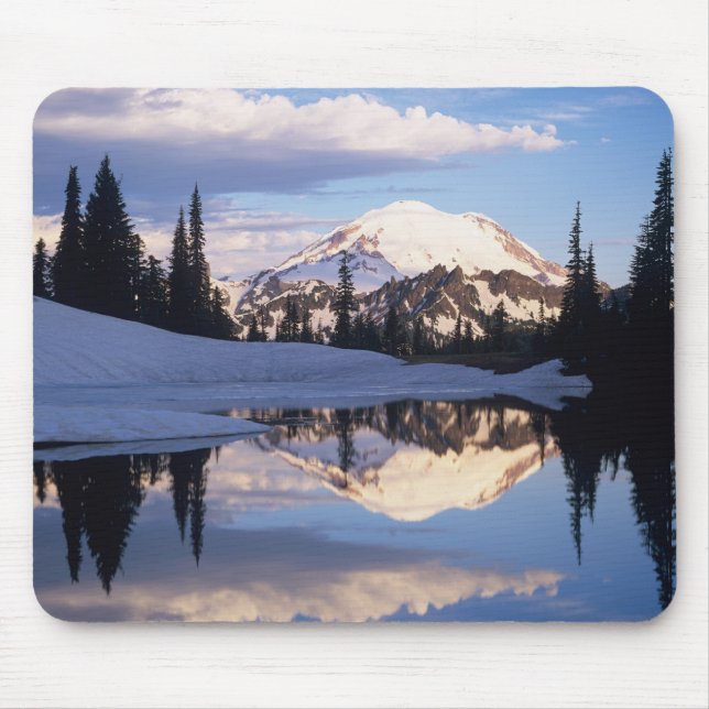 Mousepad WA, Monte Rainier NP, Monte Rainier e nuvens (Frente)