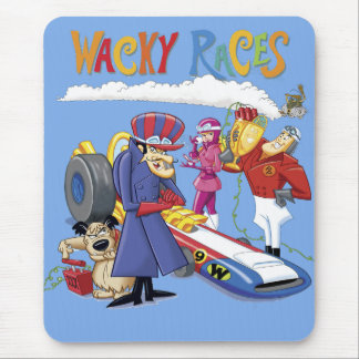 Mousepad Wacky Races 60s 70s 90s 80s Cartoon Scifi Retro