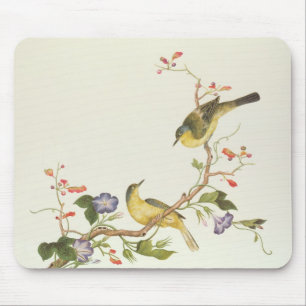 Mousepad Wagtail amarelo com cabeça azul