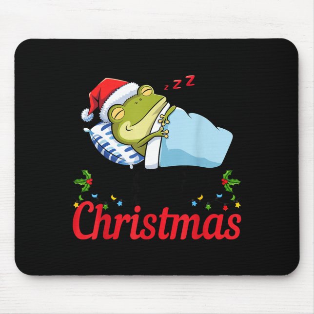 Mousepad Wake Me Up When It's Christmas Cute Frog Animal Sl (Frente)