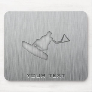 Mousepad Wakeboarder escovado do Metal-olhar