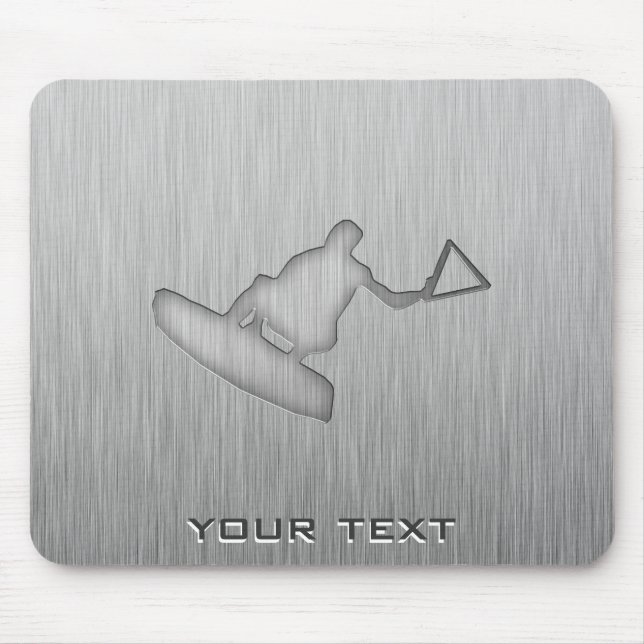 Mousepad Wakeboarder escovado do Metal-olhar (Frente)