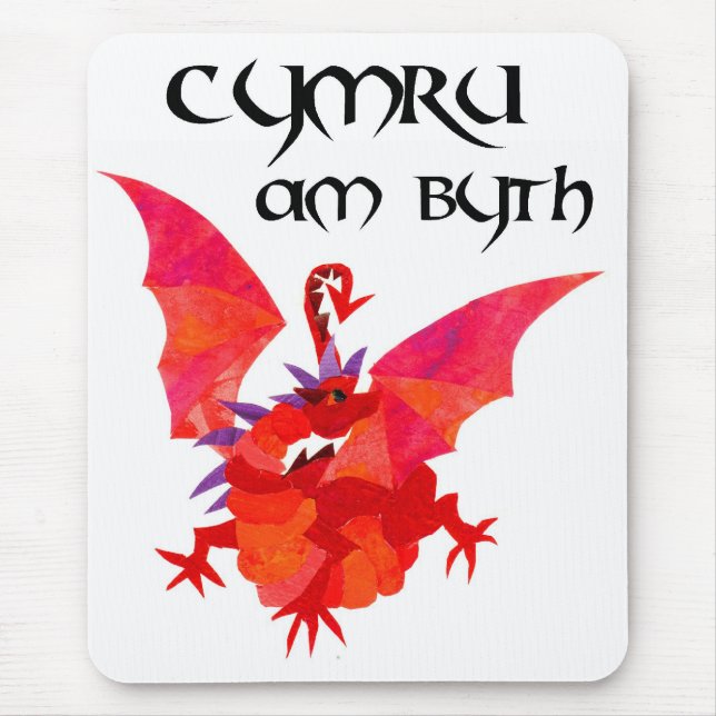 Mousepad 'Wales Forever!' Mousepad: Dragão Vermelho (Frente)