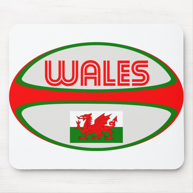 Mousepad Wales Rugby Ball (Frente)