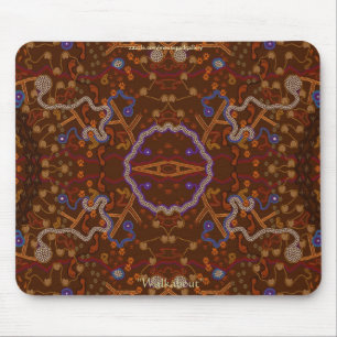 Mousepad Walkabout australiano dos aborígene com trilhas